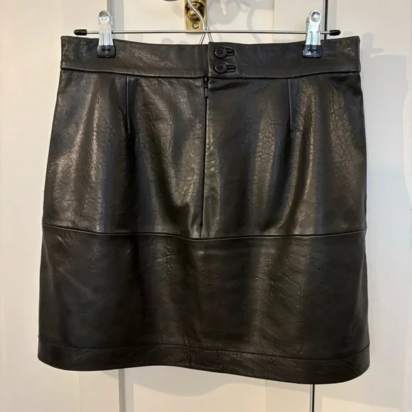 Paul & Joe Sister Lambskin Black Leather Skirt